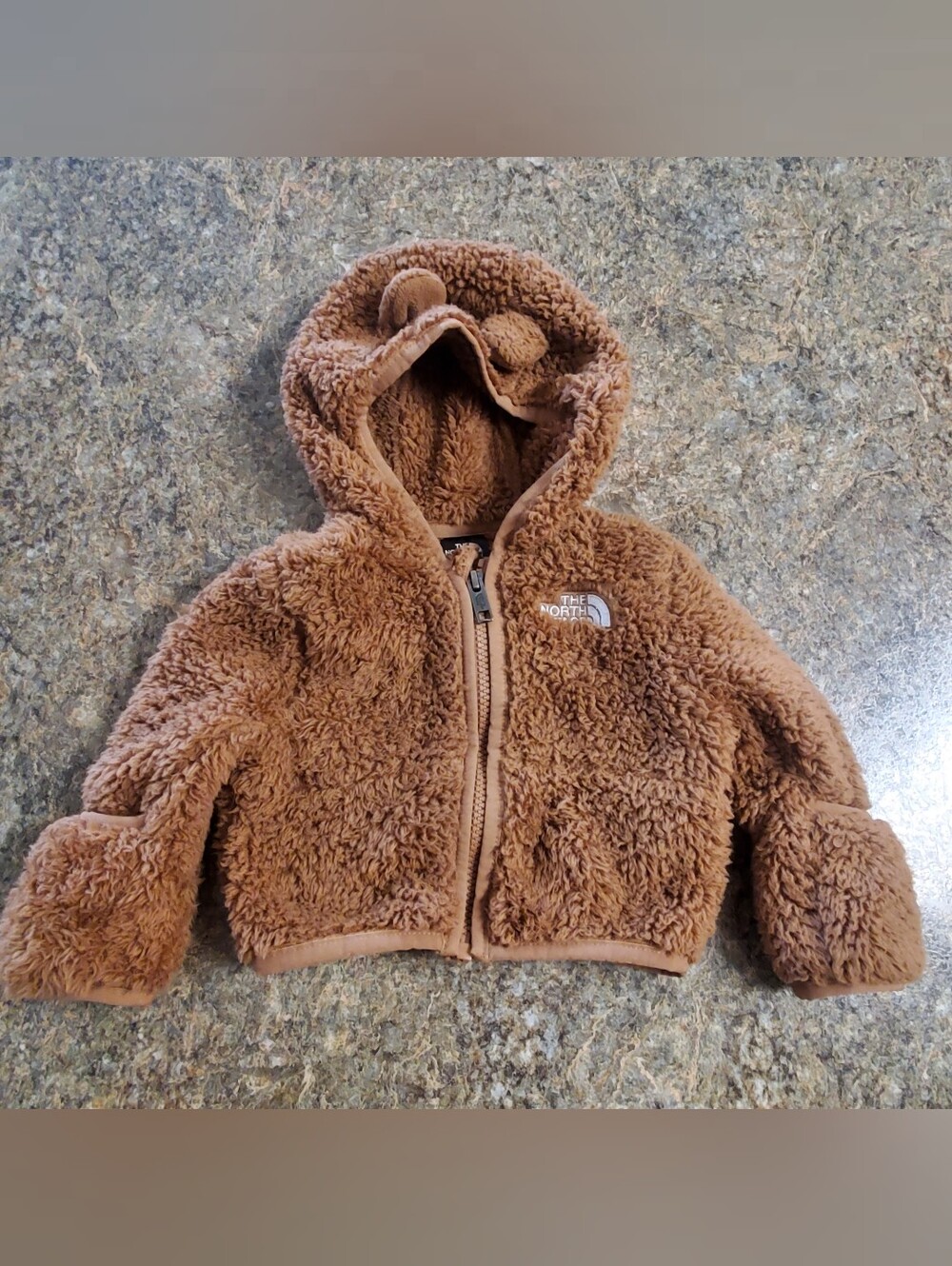 THE NORTH FACE BABY TEDDY BEAR FLEECE JACKET 0- 3 MONTHS. BROWN. Hooded